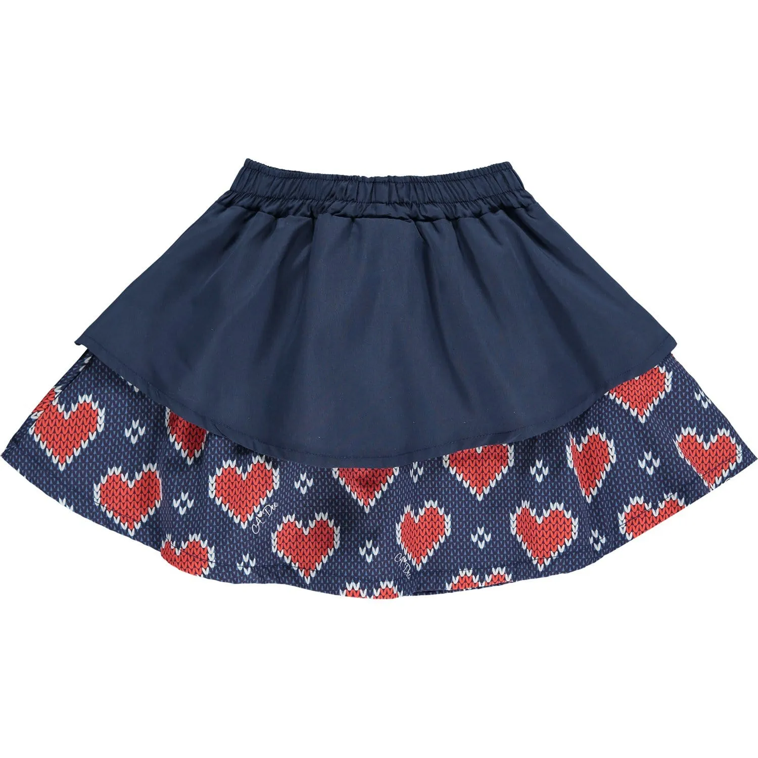 A DEE - Knitted Heart Skirt Set - Red