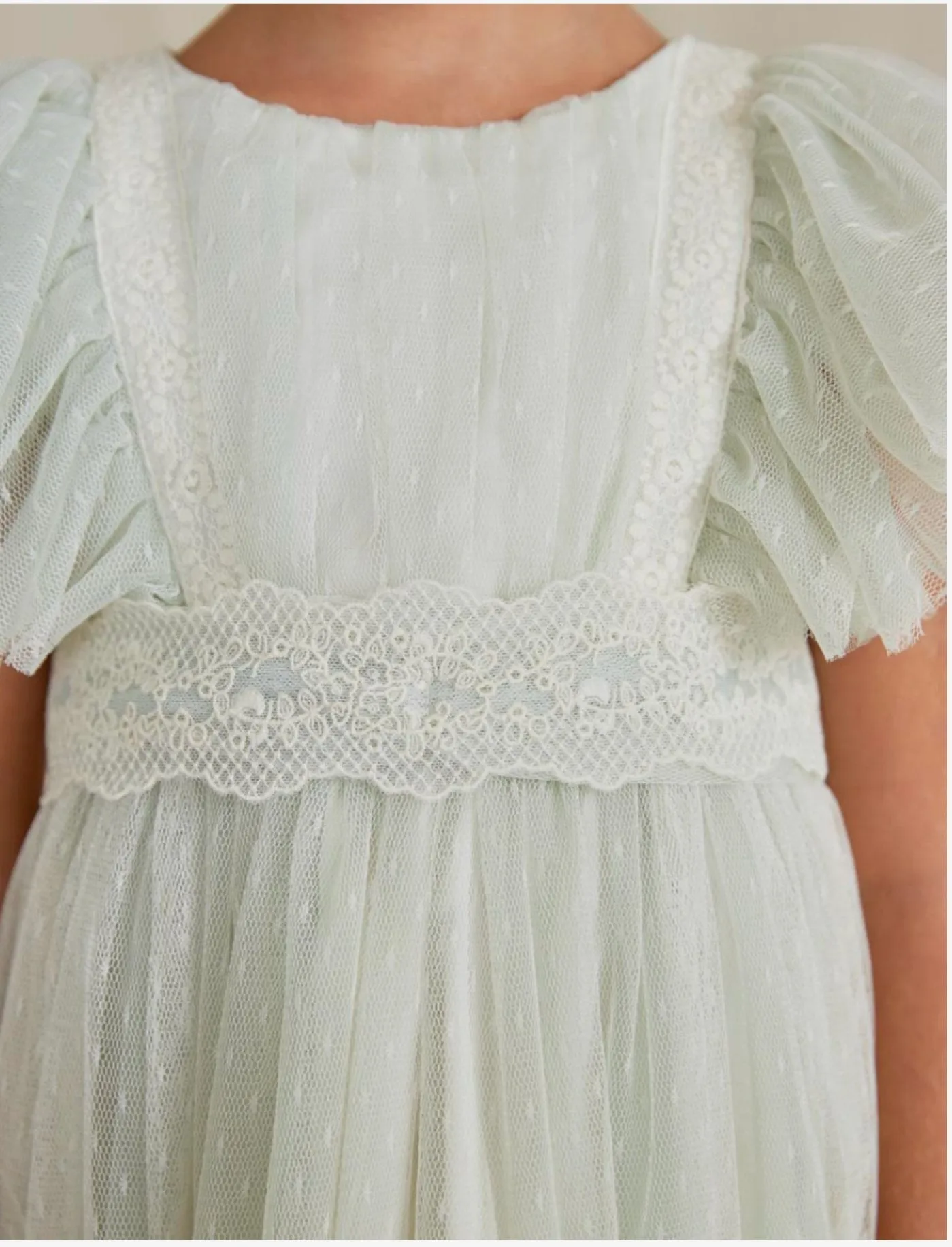 Abel & Lula Girls Mint Tulle Dress