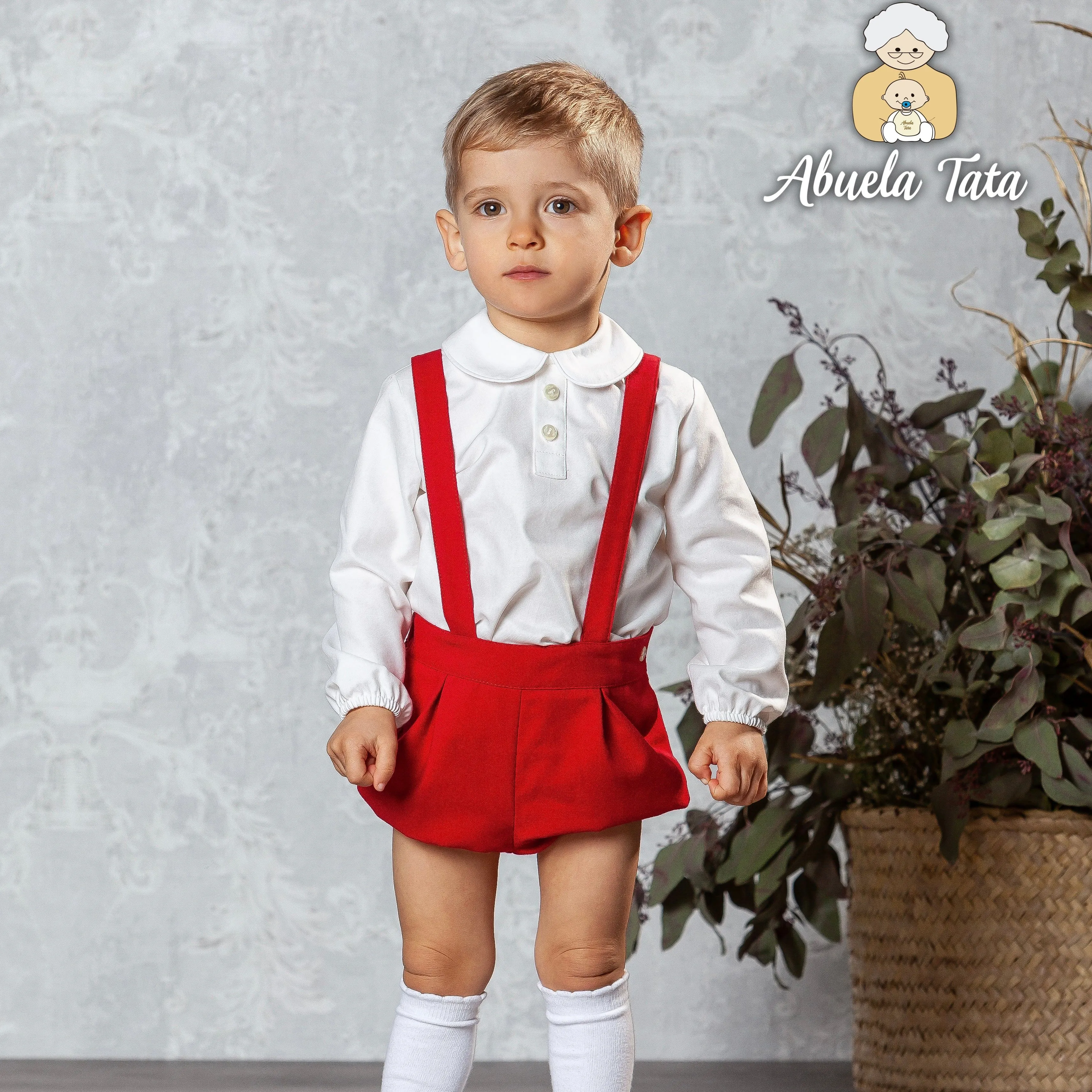 ABUELA TATA - Christmas Short Set - Red