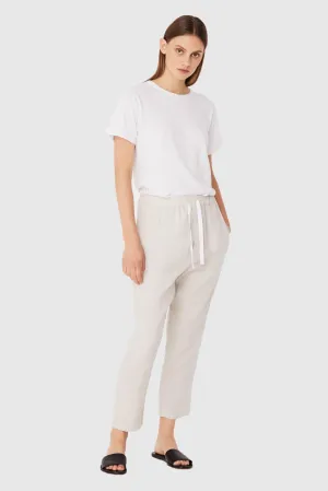 Anya Linen Pant - Oat Marle