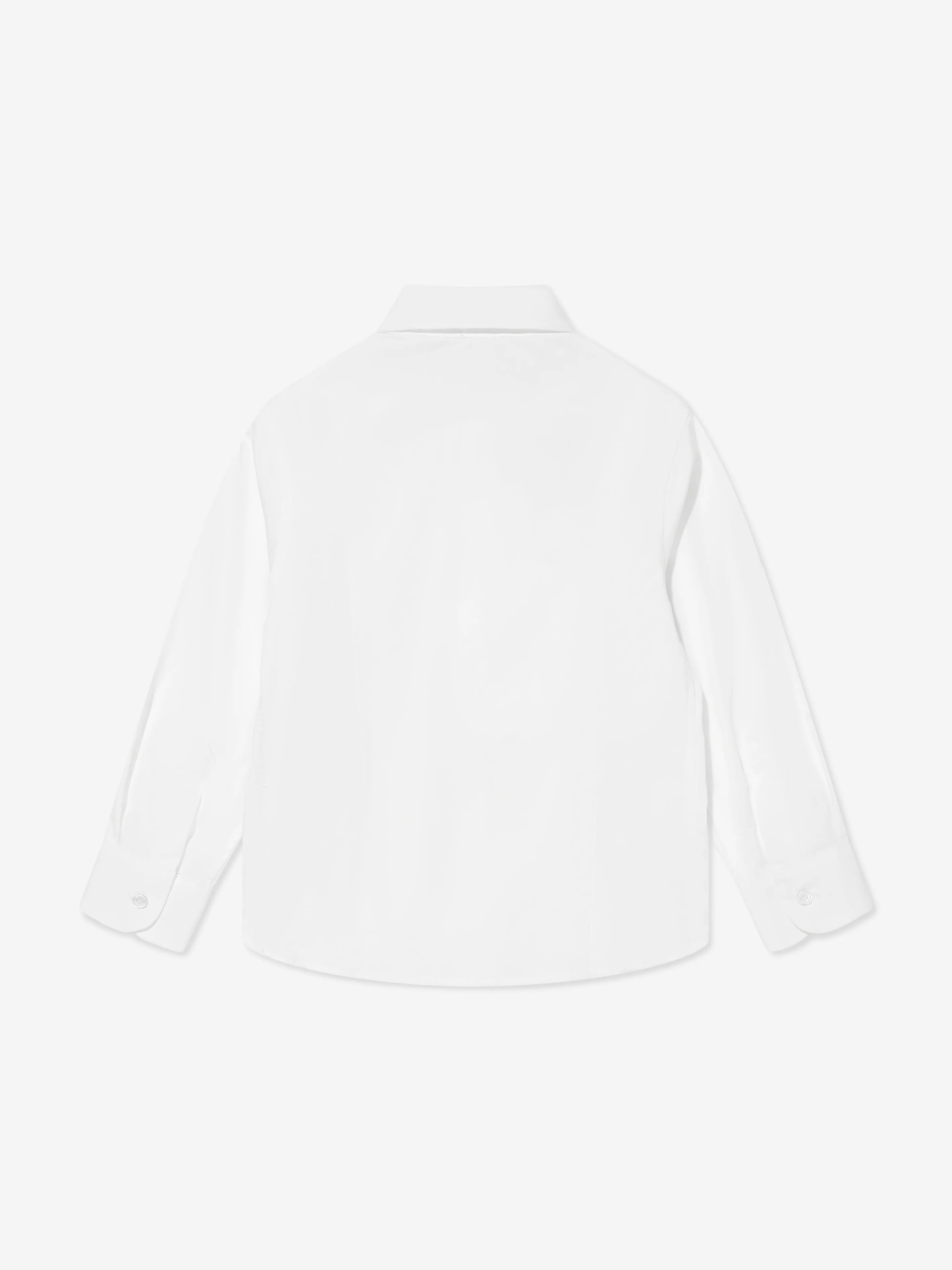 Balmain Boys Logo Collar Shirt in White