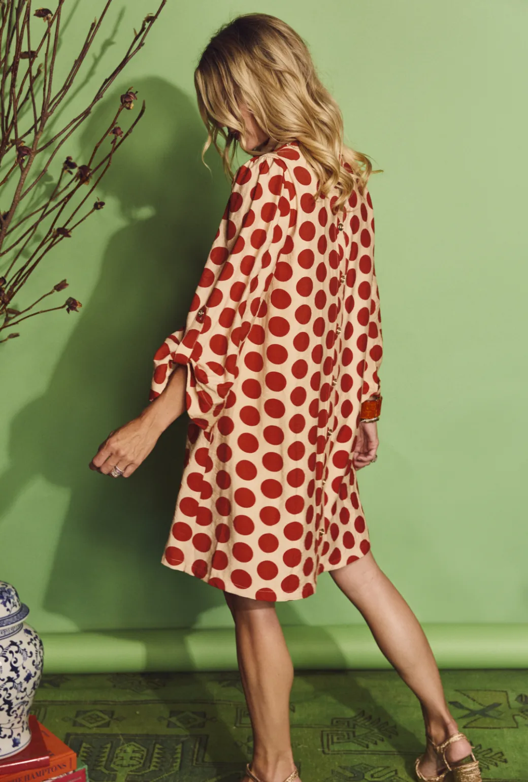 Bell Sleeve Mod Dress - Big Dot