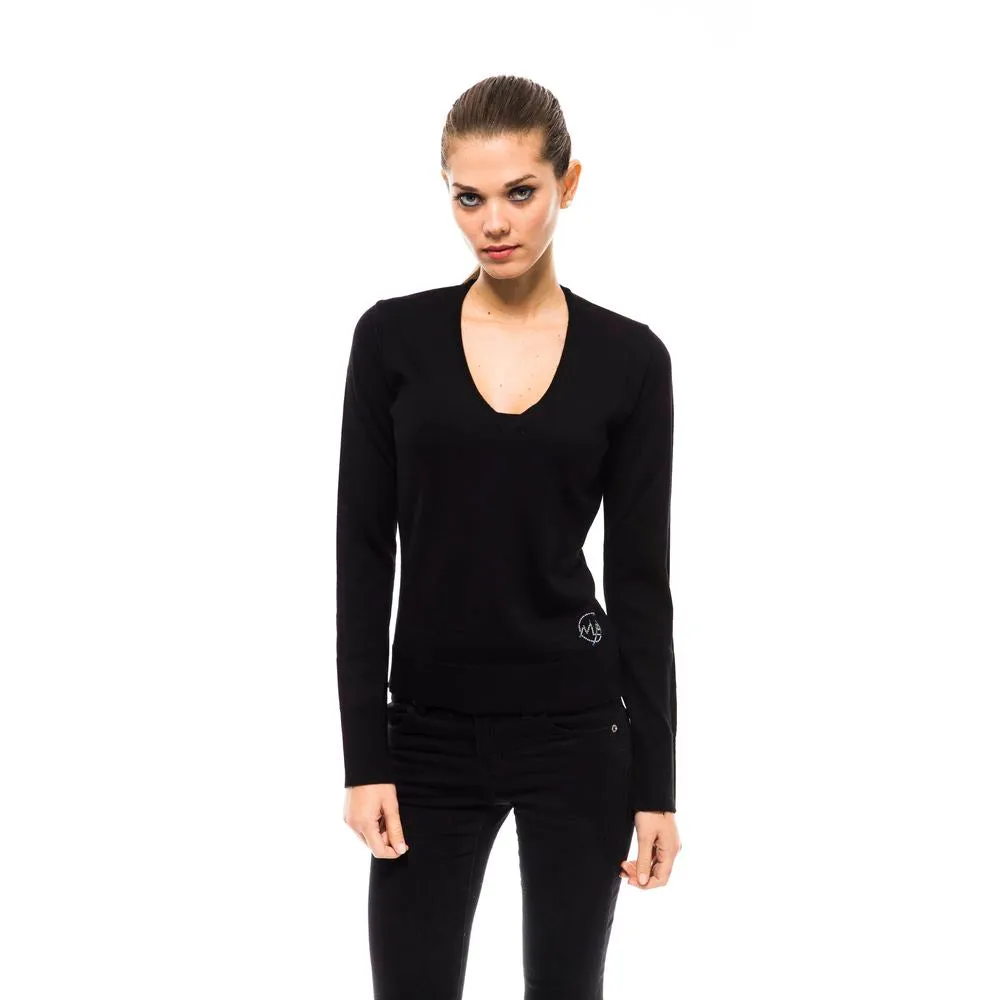 Black Wool Women Sweater