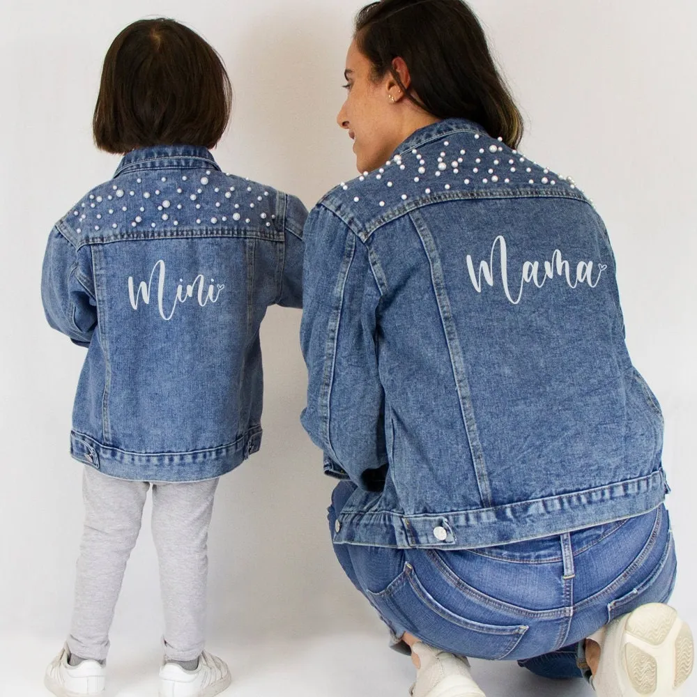 (Blue Pearl) Personalized Kid's Denim Jacket