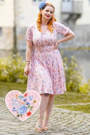 Brenda Summer Pink Meadow Dress