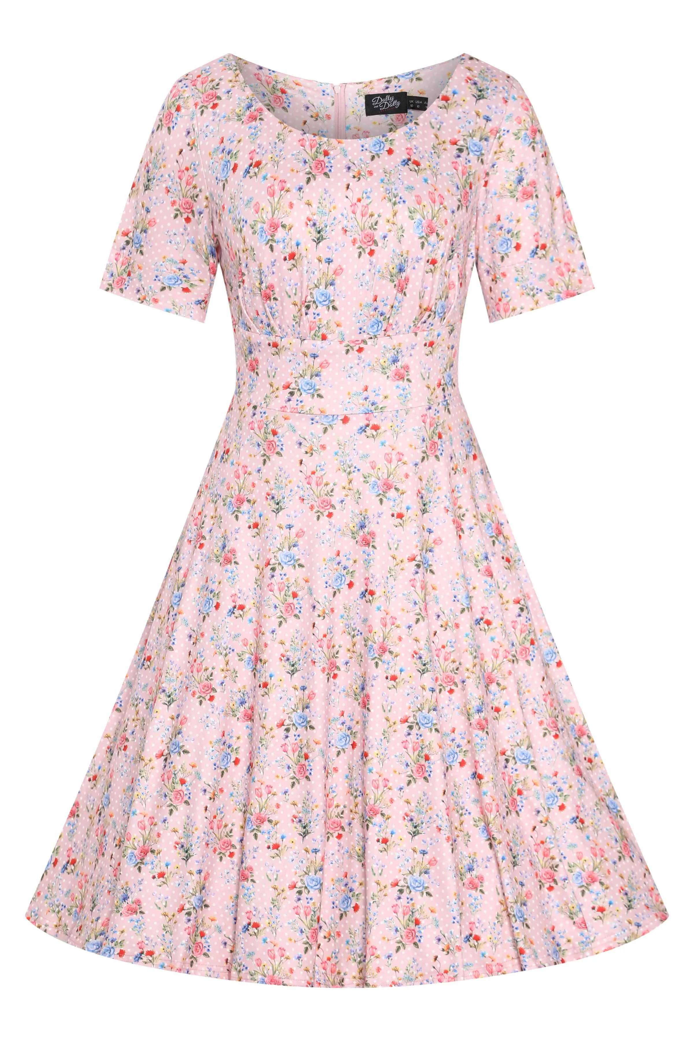 Brenda Summer Pink Meadow Dress