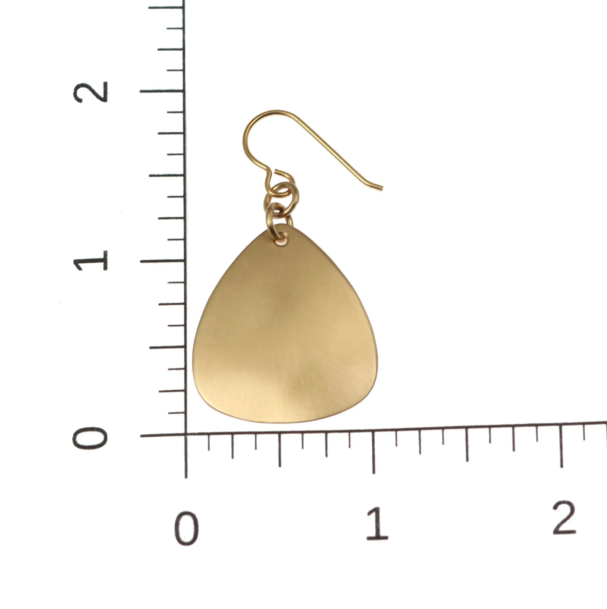 Brushed Bronze Triangular Drop Earrings