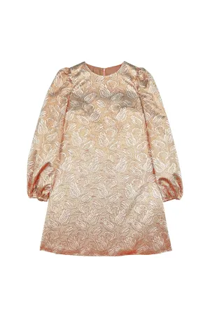 Buru   Pencil & Paper Co. Puff Sleeve Party Dress - Gold Tulip Lame