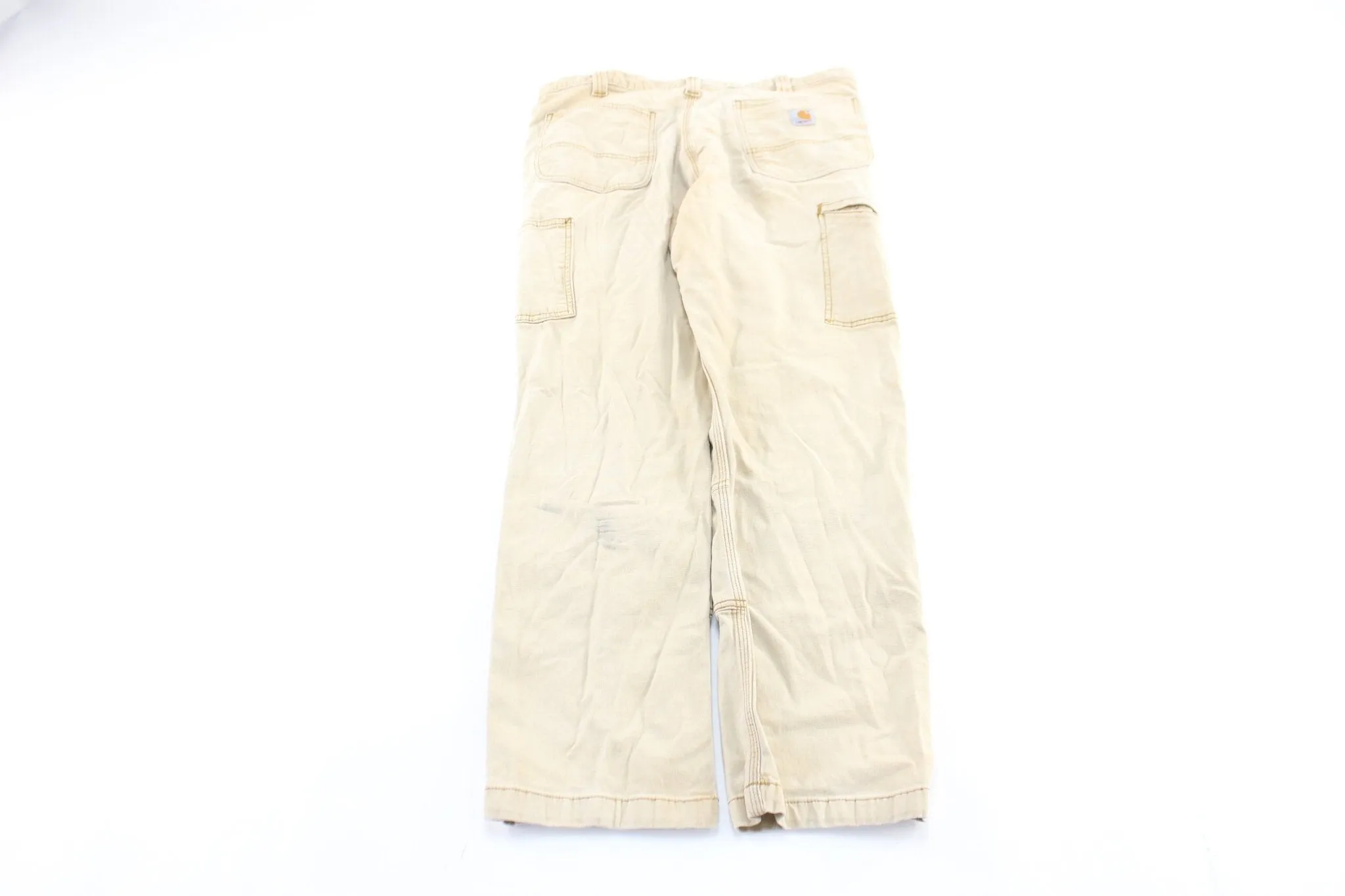 Carhartt Logo Patch Light Tan Relaxed Fit Pants