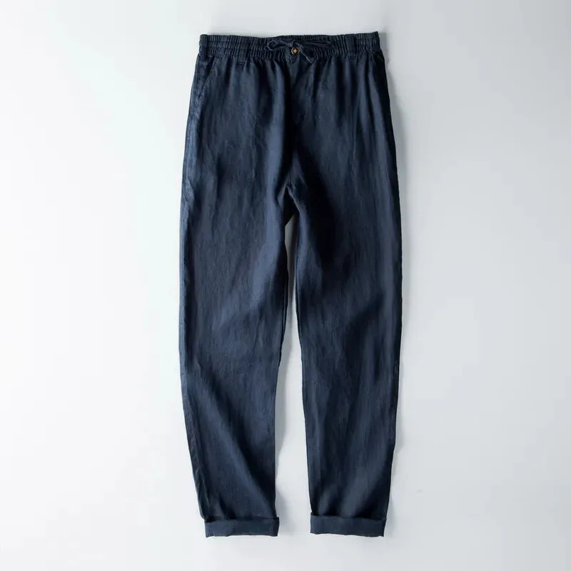 Casual Solid Loose Linen Pants