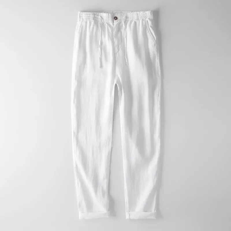 Casual Solid Loose Linen Pants