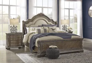 Charmond Brown King Sleigh Bed