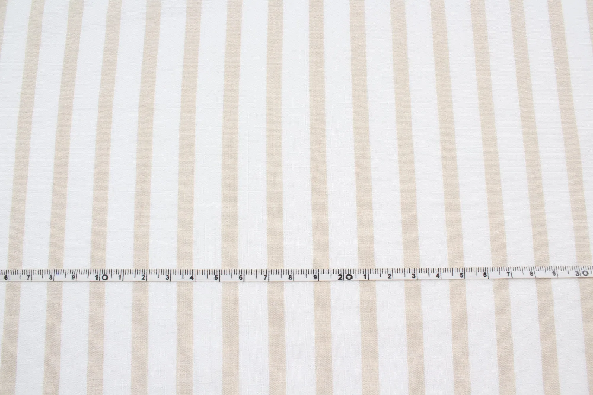 Cotton Linen Stripes for Summer - Beige