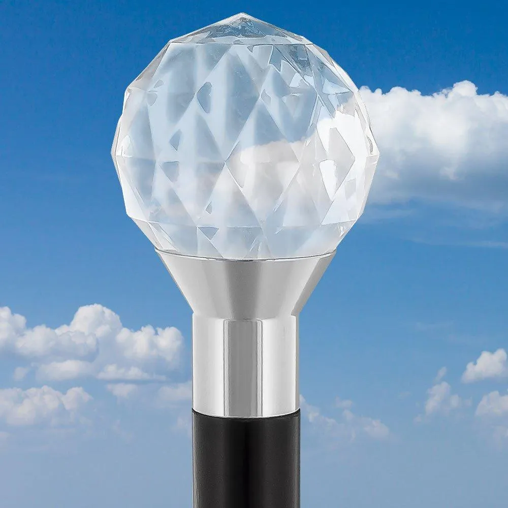 Crystal-Like Lucite Ball Handle Cane - Sophisticated Design