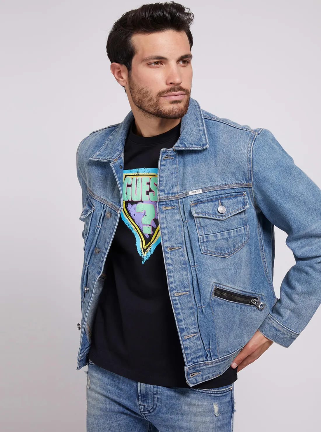 Denim Dillion Jacket in Vintage Blue Wash