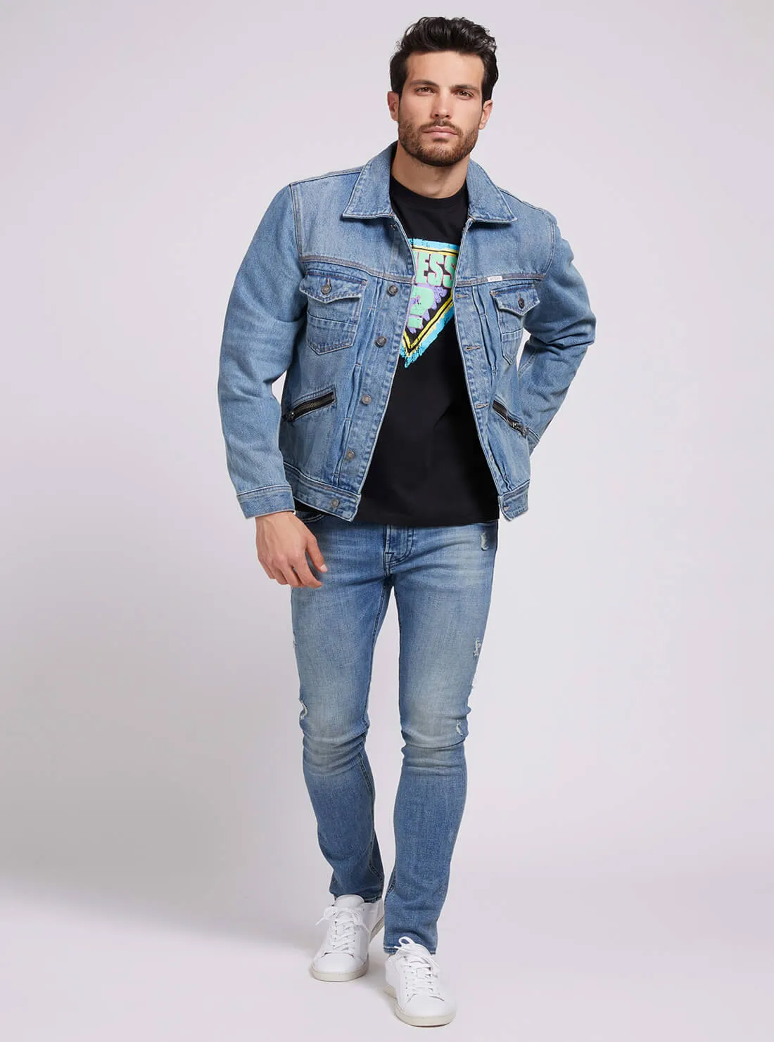 Denim Dillion Jacket in Vintage Blue Wash