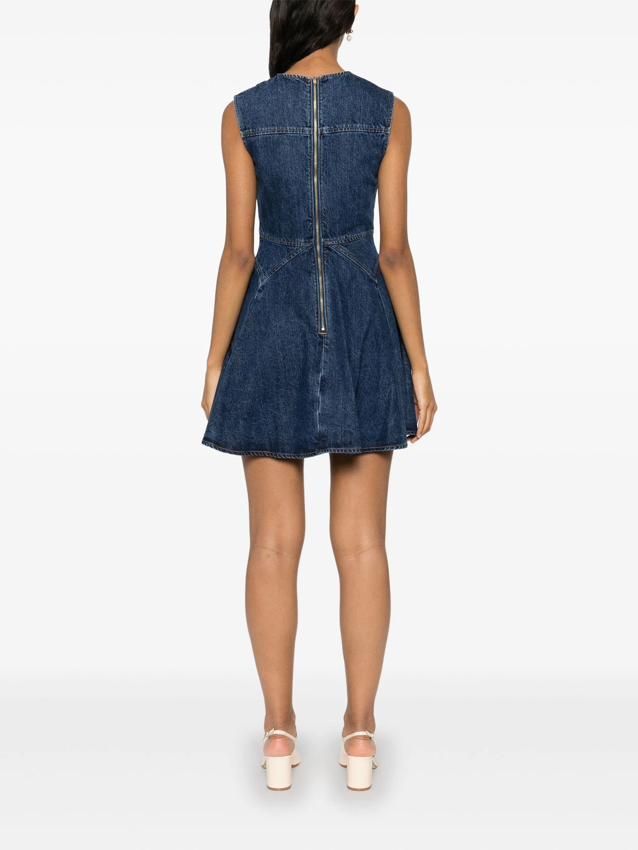 Denim Skater Mini Dress