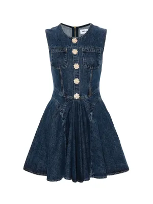 Denim Skater Mini Dress