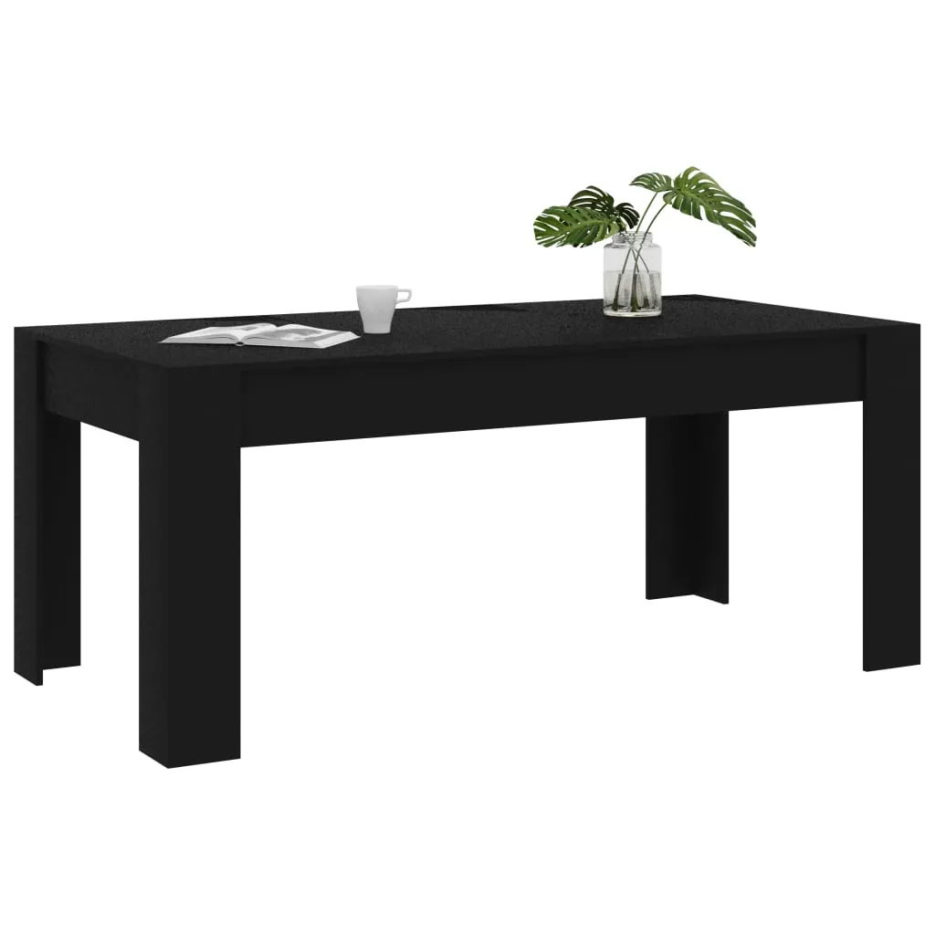 Dining Table Black 180x90x76 cm Chipboard