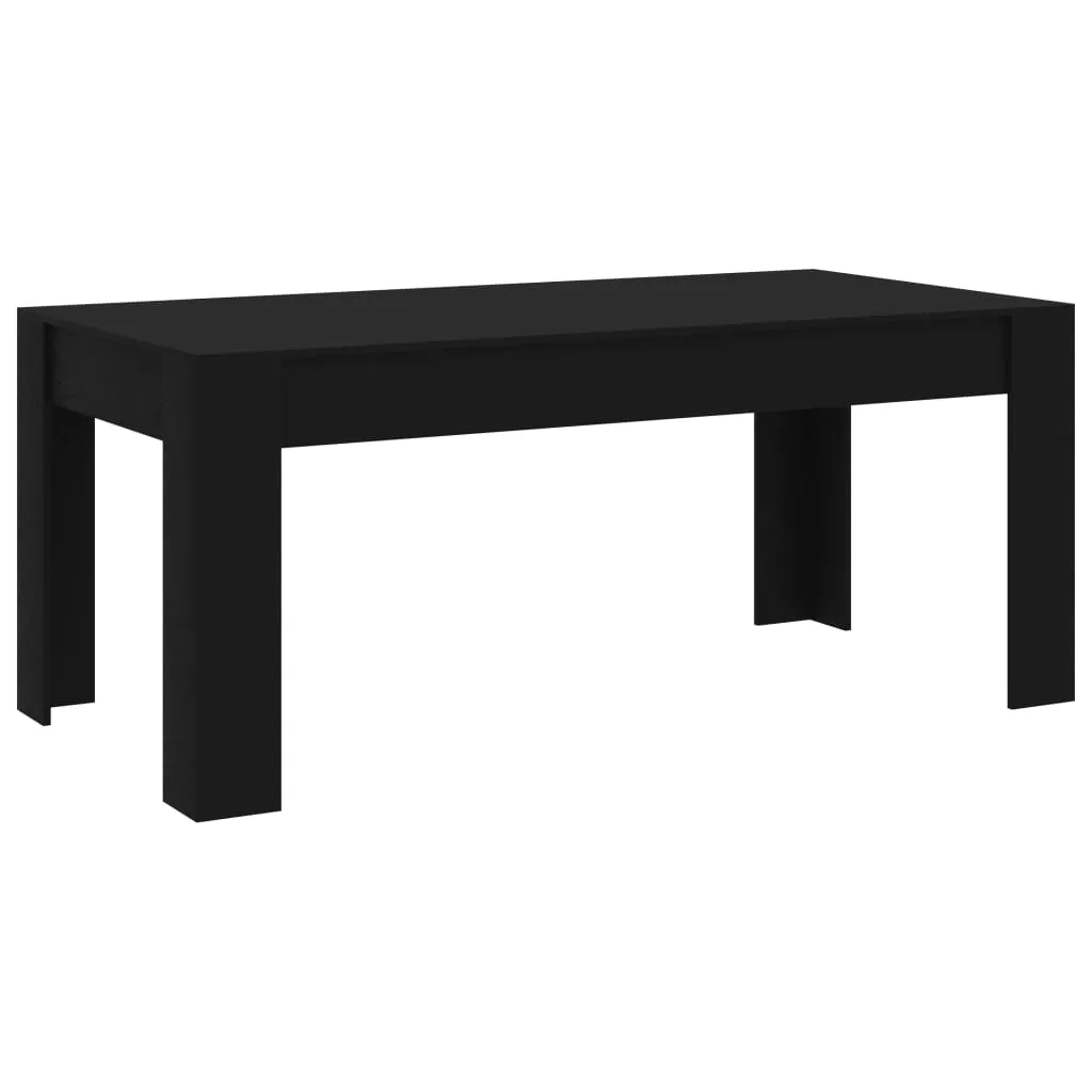 Dining Table Black 180x90x76 cm Chipboard