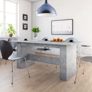 Dining Table Concrete Grey 180x90x76 cm Engineered Wood