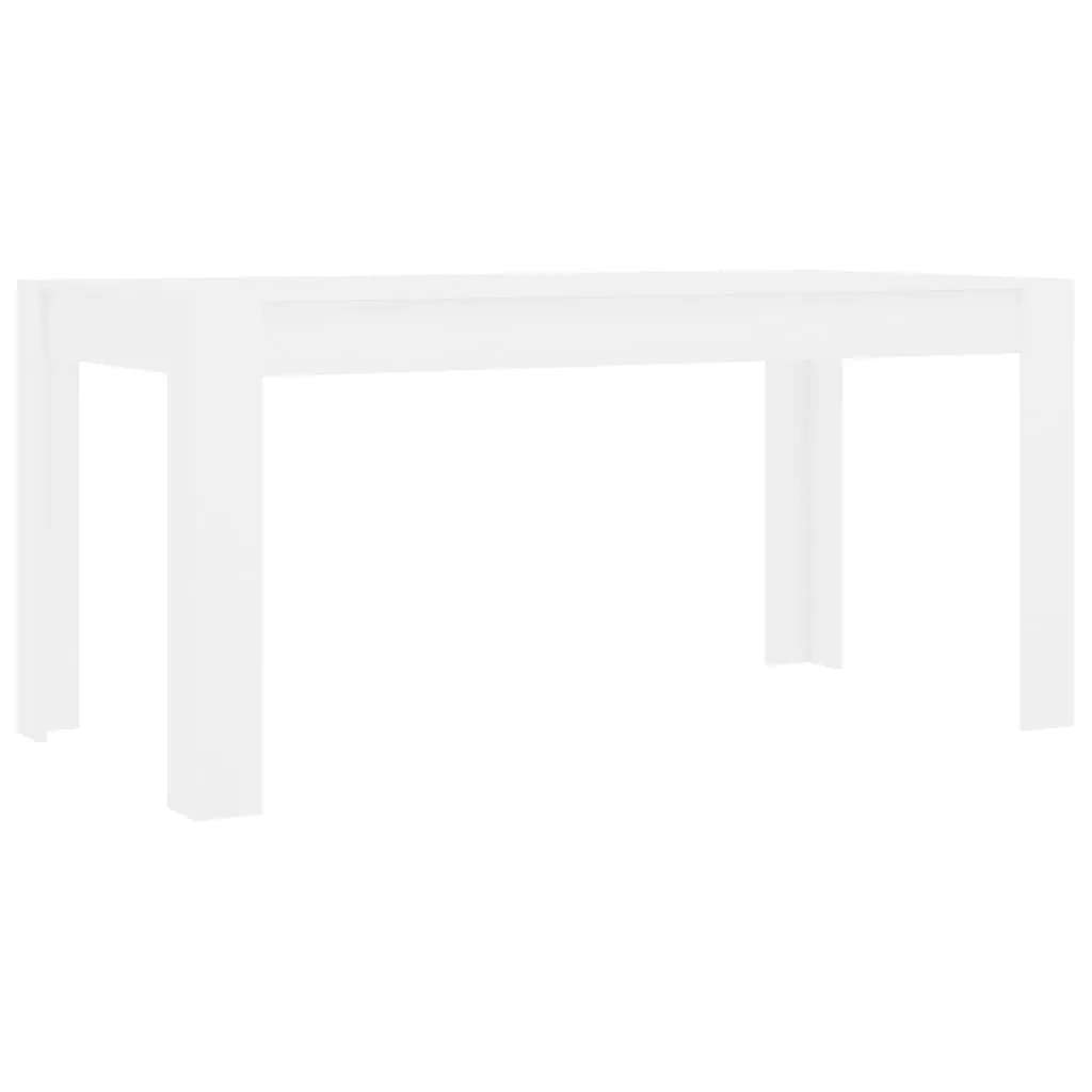 Dining Table White 160x80x76 cm Chipboard