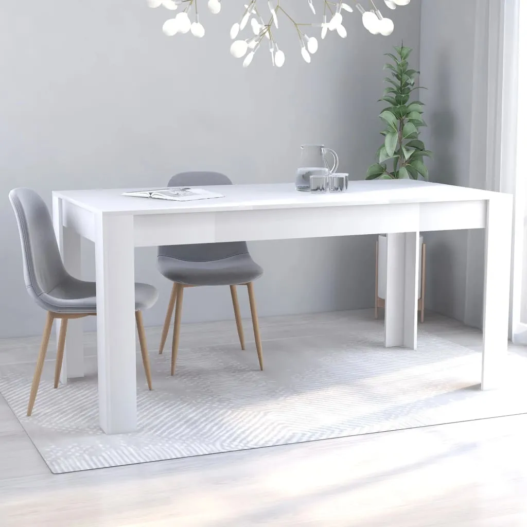 Dining Table White 160x80x76 cm Chipboard