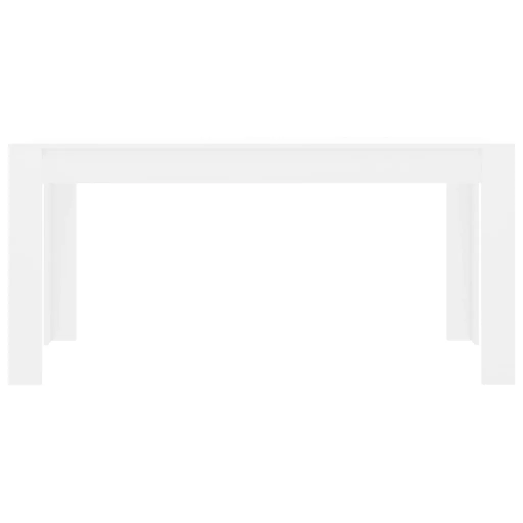 Dining Table White 160x80x76 cm Chipboard