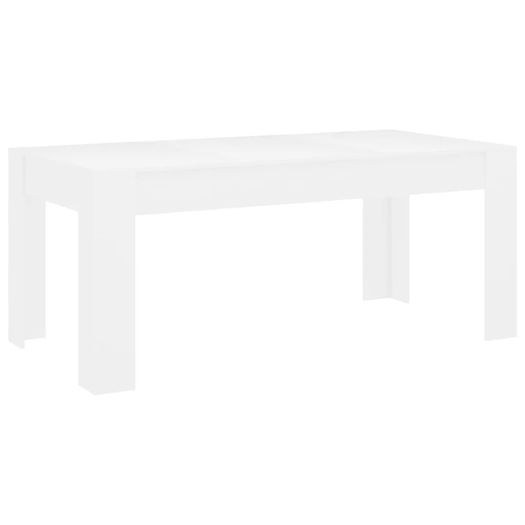 Dining Table White 180x90x76 cm Chipboard