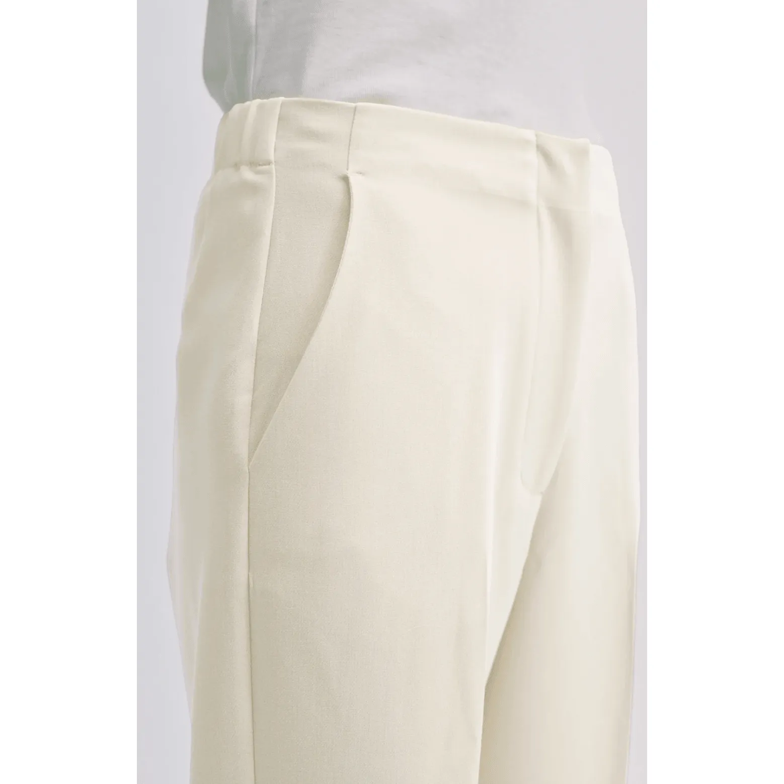 Evie Classic Pants Cream/French Oak