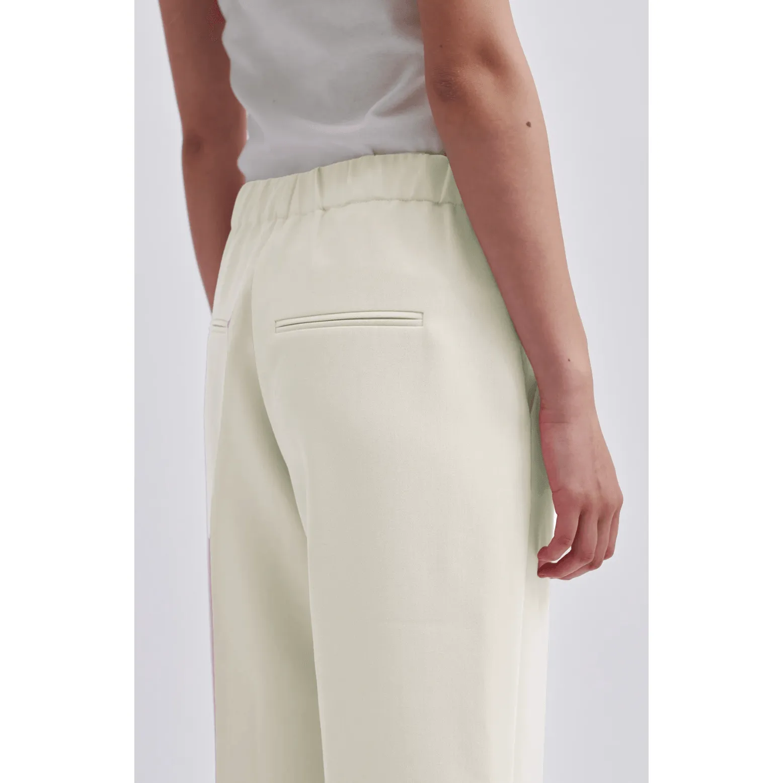 Evie Classic Pants Cream/French Oak