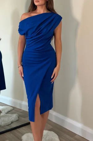 Flatter Me Dress - Bright Blue