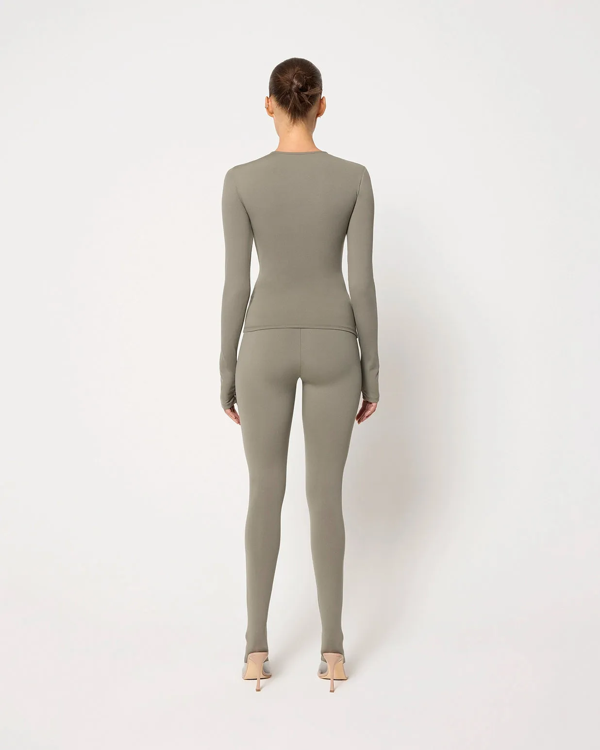 Footed Legging | Dusty Olive