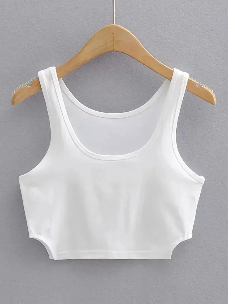 Girls Sexy Cropped Tanks Solid Color Crop Top - New Arrival