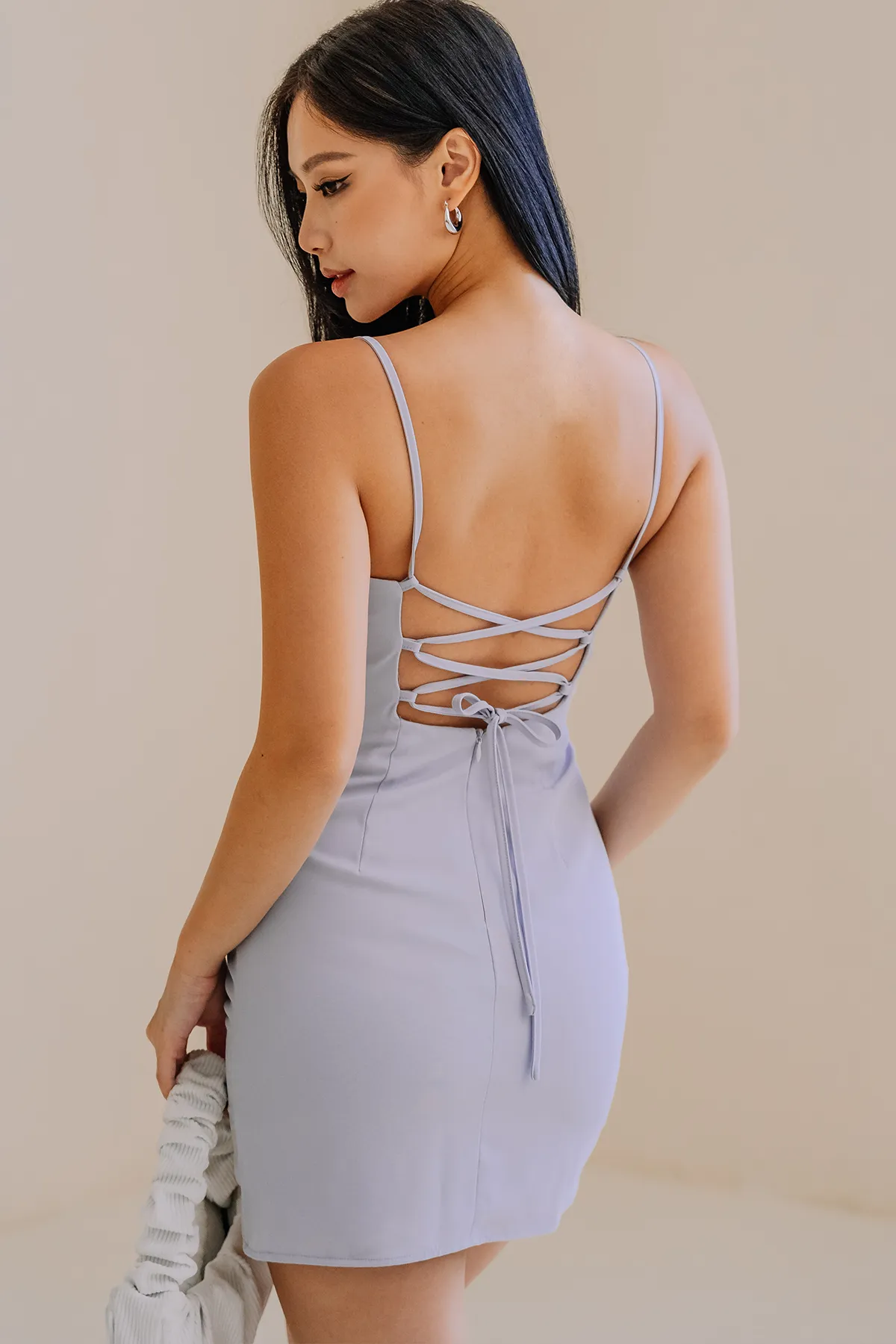 Glam Era Tie Back Dress (Lavender)