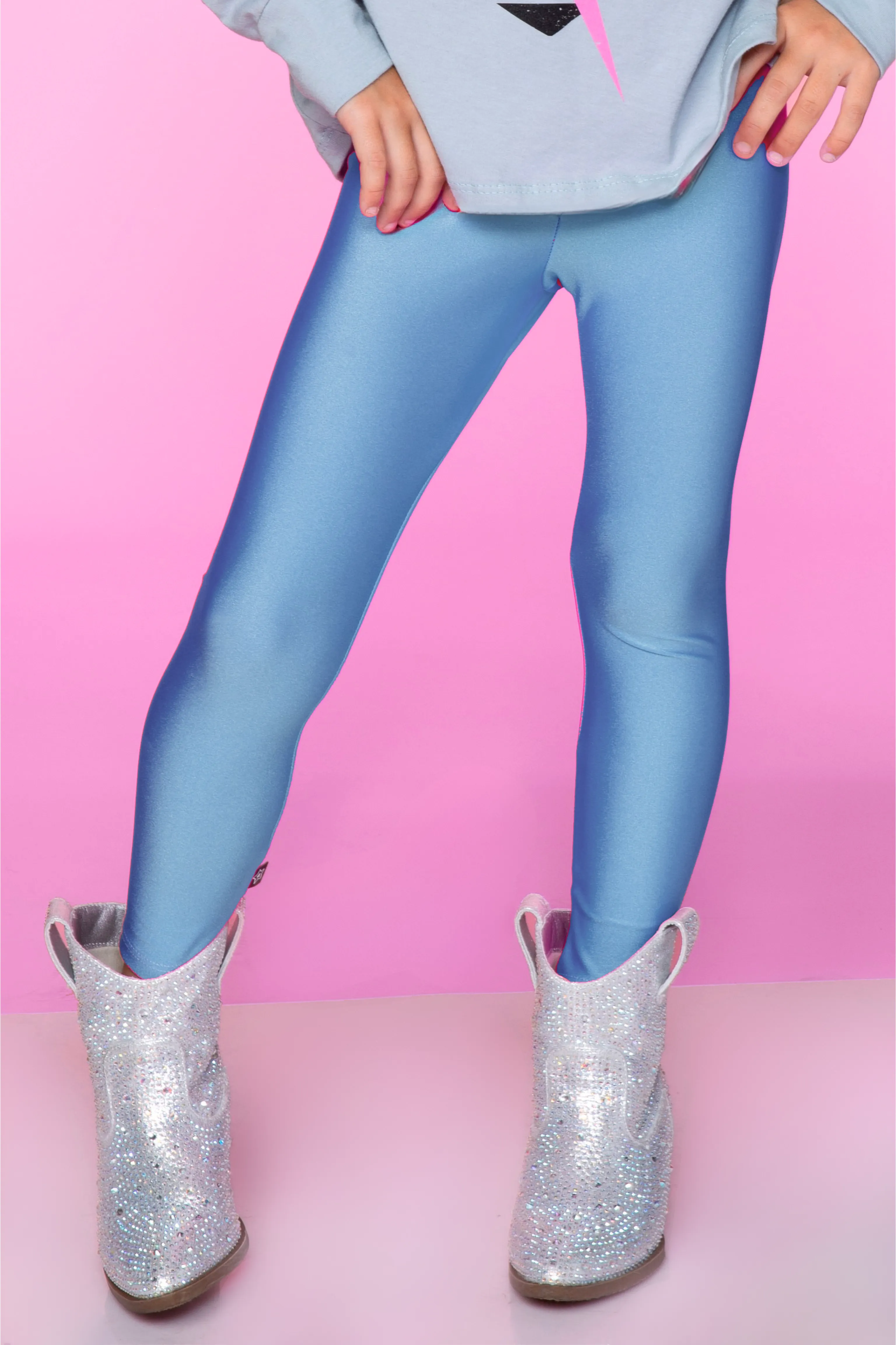 High Shine Long Legging - Denim Blue