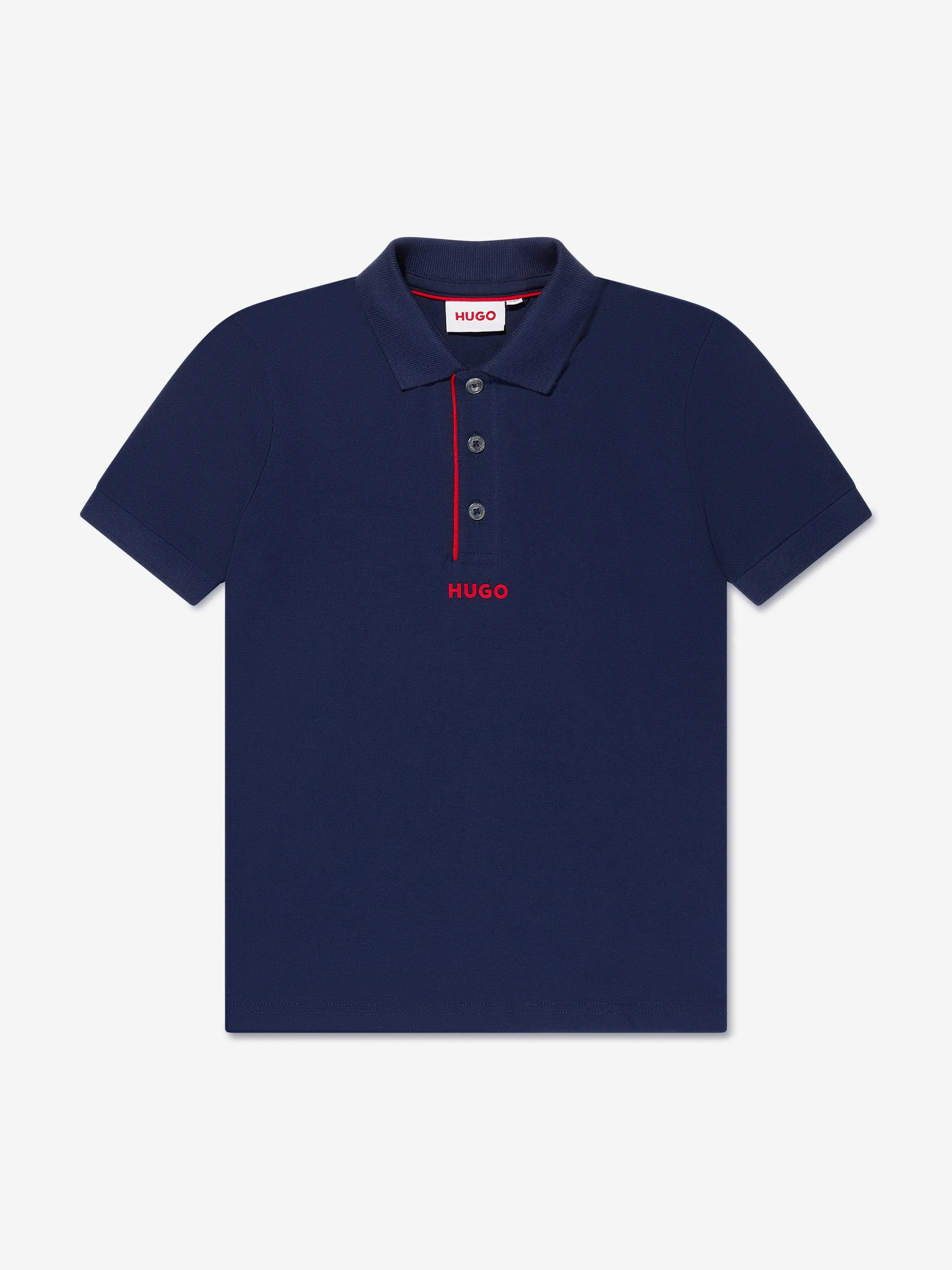 Hugo Boys Logo Polo Shirt in Blue