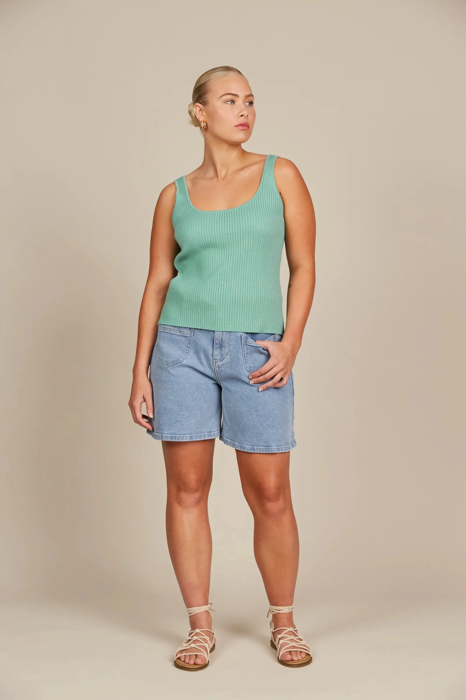 Isle of Mine Adele Tank - Seafoam