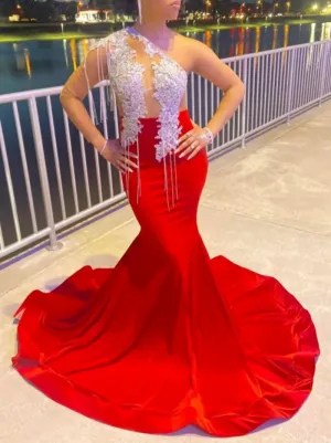 kamahe Stunning and Elegant Princess Party Wear Gown Red Prom Dresses