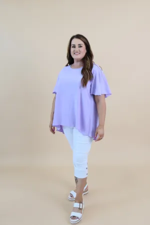 Kinley Pleated Top in Lilac