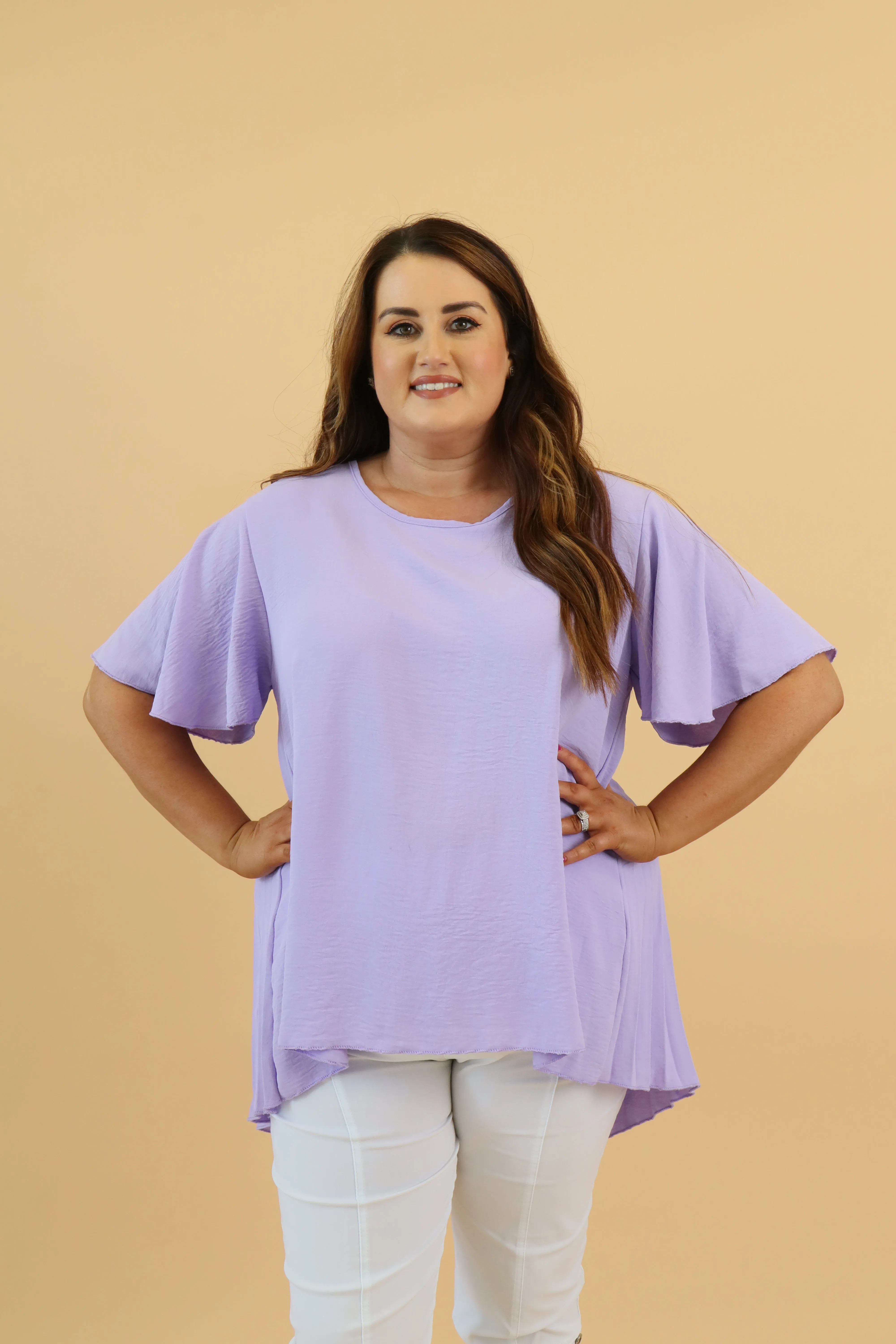 Kinley Pleated Top in Lilac