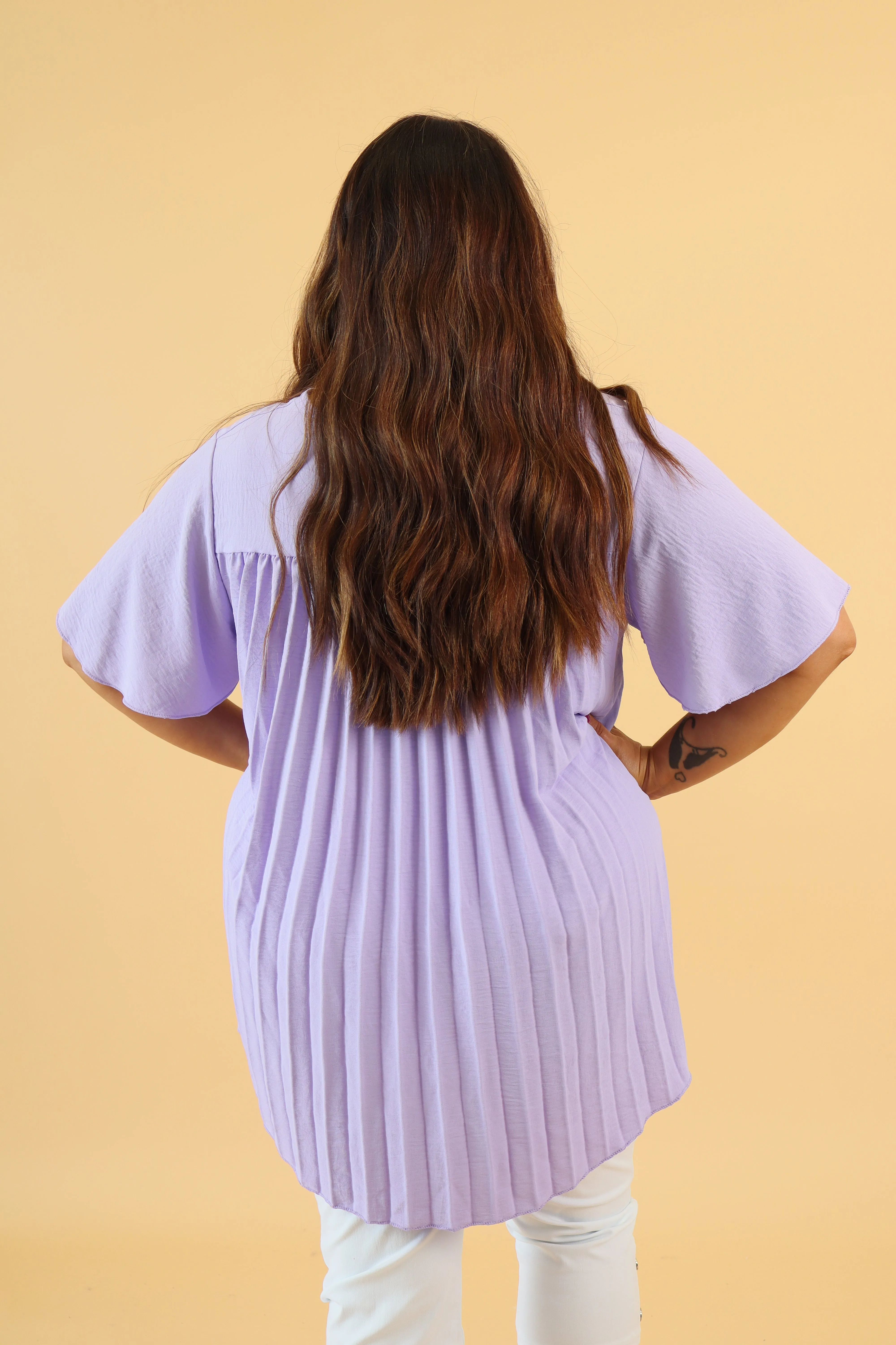 Kinley Pleated Top in Lilac