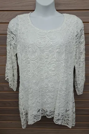 Lace top under shirt bodice sparkle