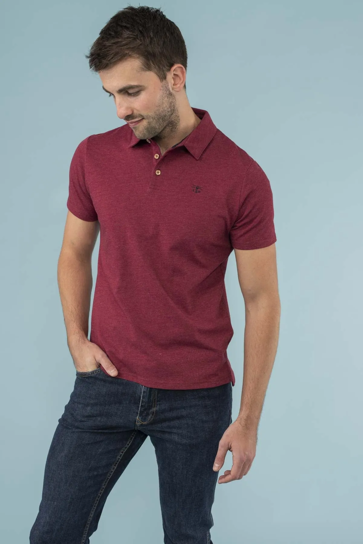 Lighthouse Mens Pier Polo Red