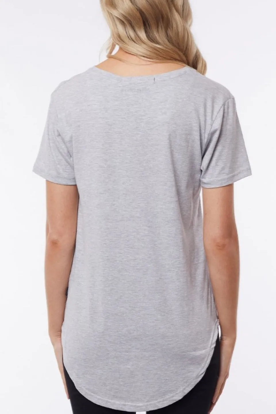 Marvelous V Neck Grey Marle Tee