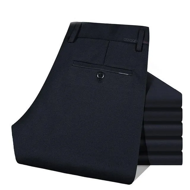 Mens Luxury Suit Fashion Dress Pants Social Mens Pants Black Formal Suit Pants Business Male Wedding Dress Casual Men Trousers