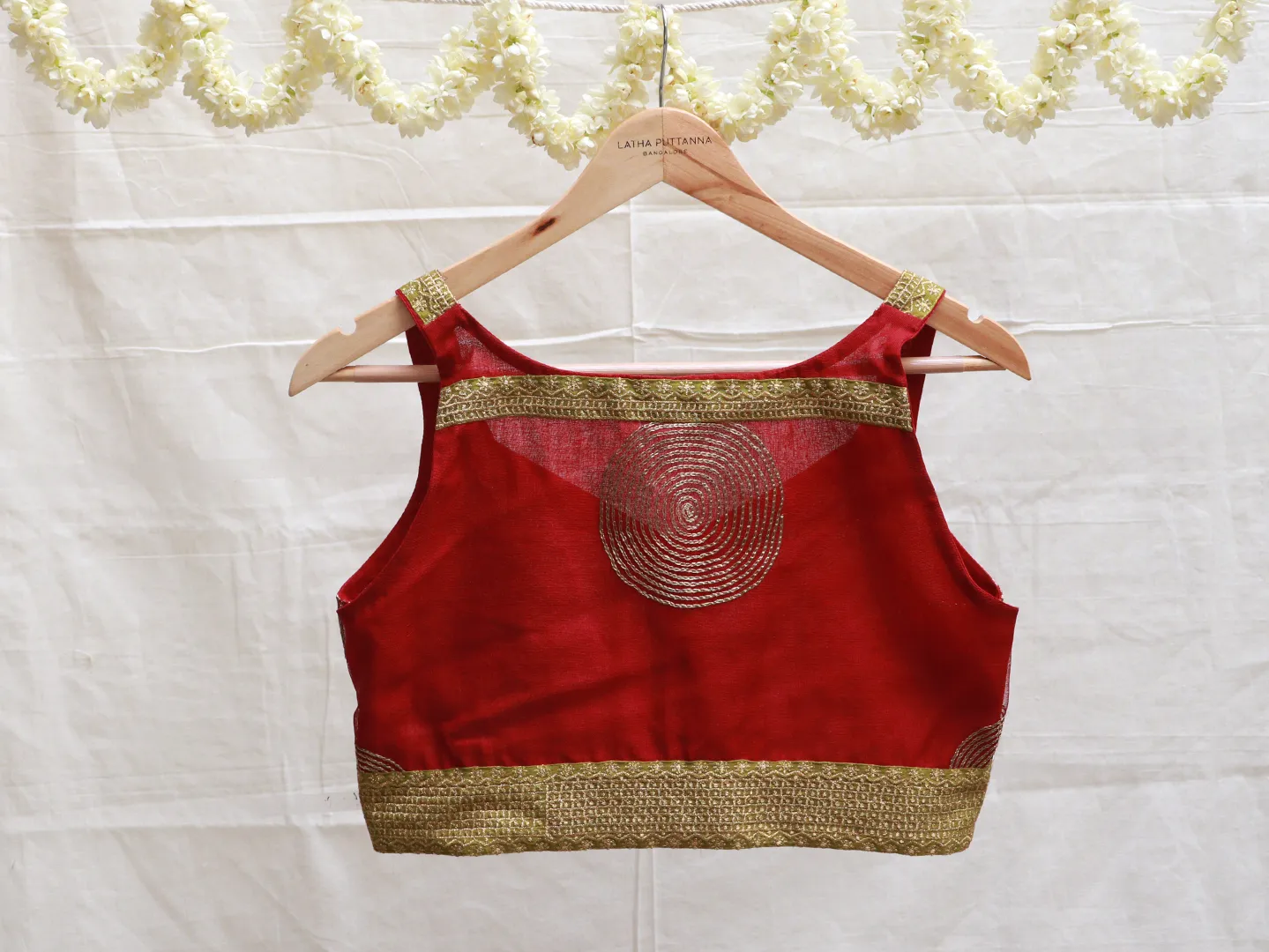 Merlot Red embroidery blouse