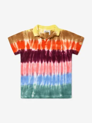 Molo Boys Tie Dye Towelling Randel Polo Top In Multicolour