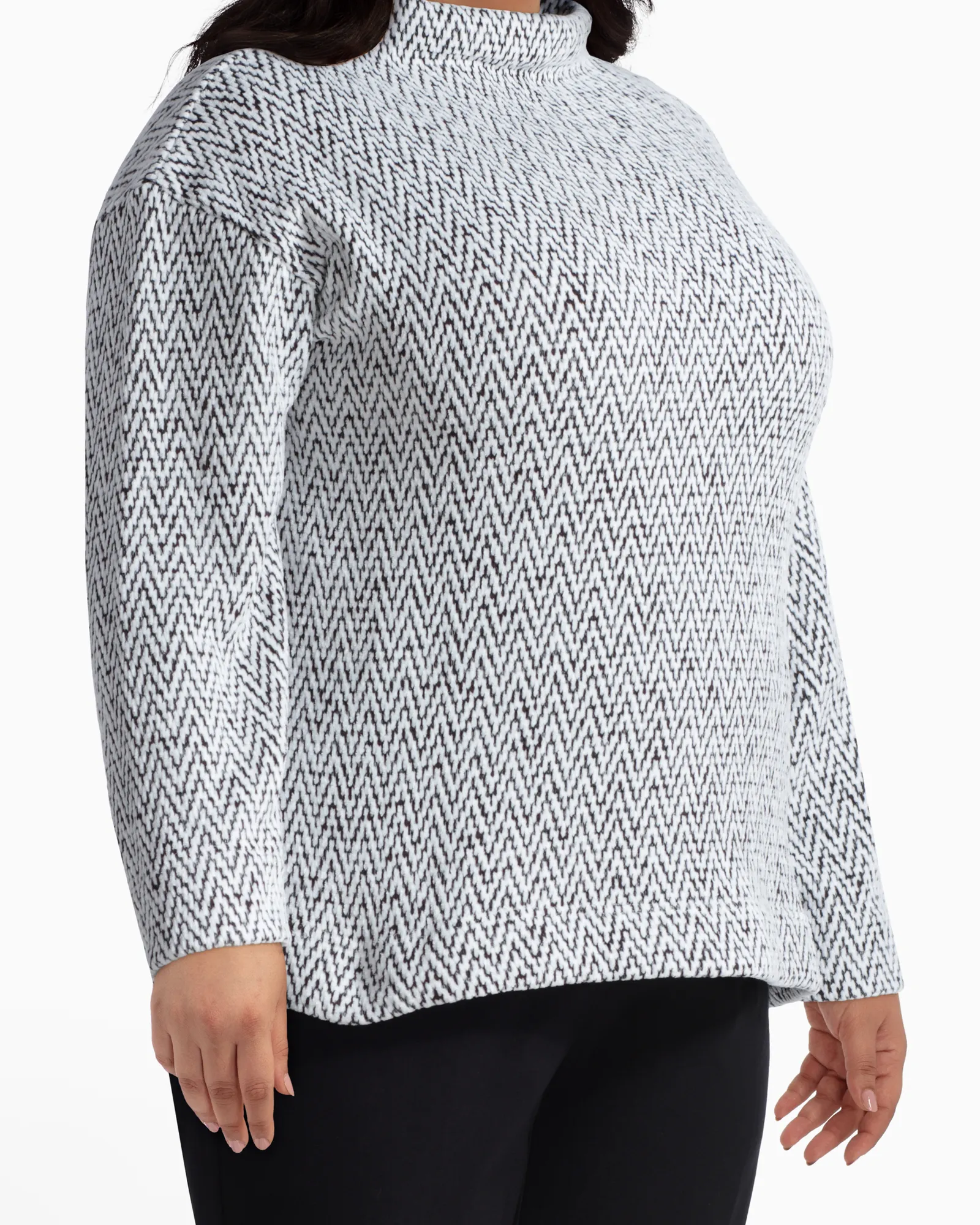 Penelope Chenille Sweater | Light Grey / Black