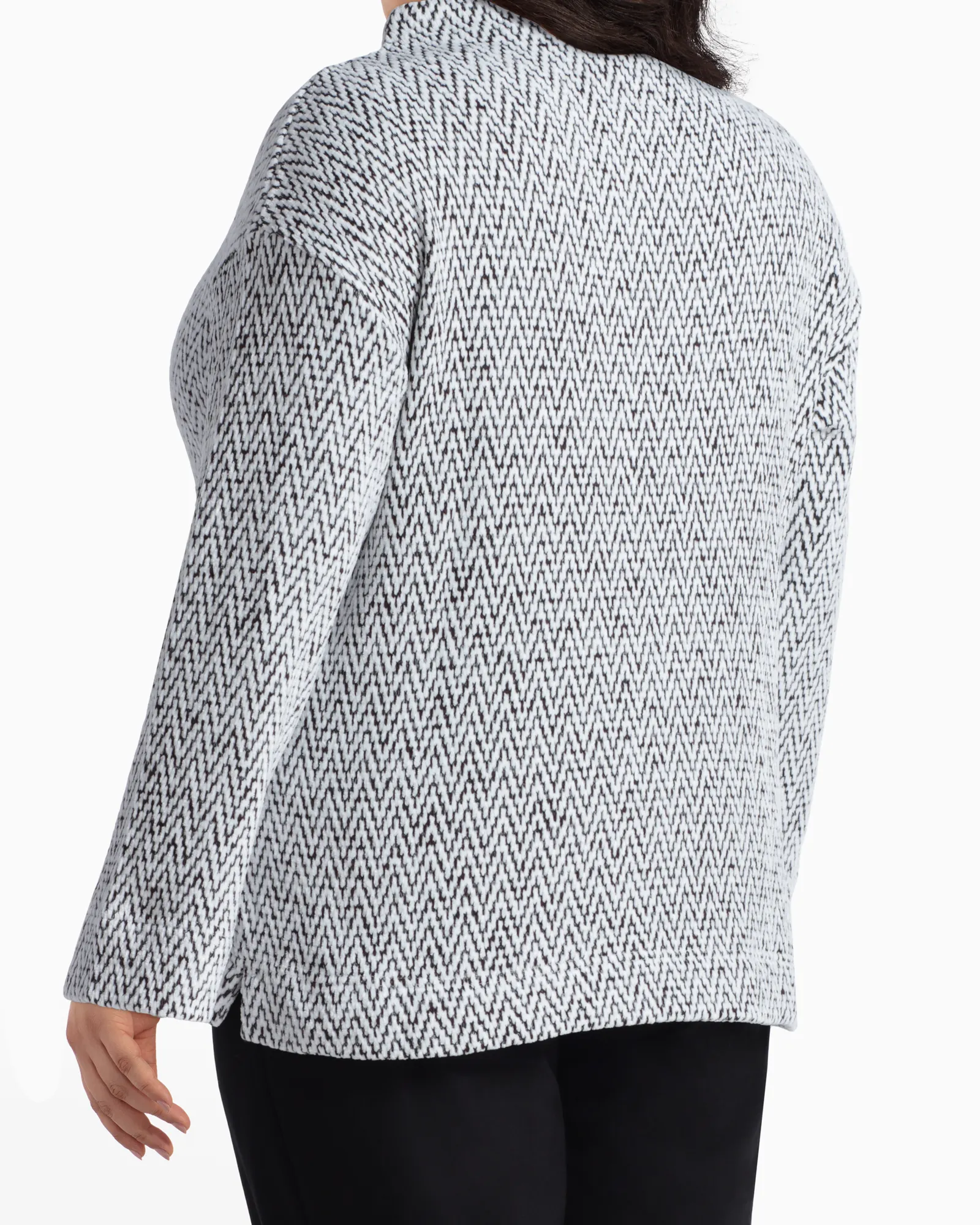 Penelope Chenille Sweater | Light Grey / Black